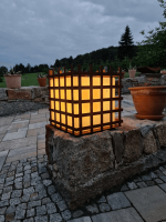 LED Licht ELDUR cortenohne Podest